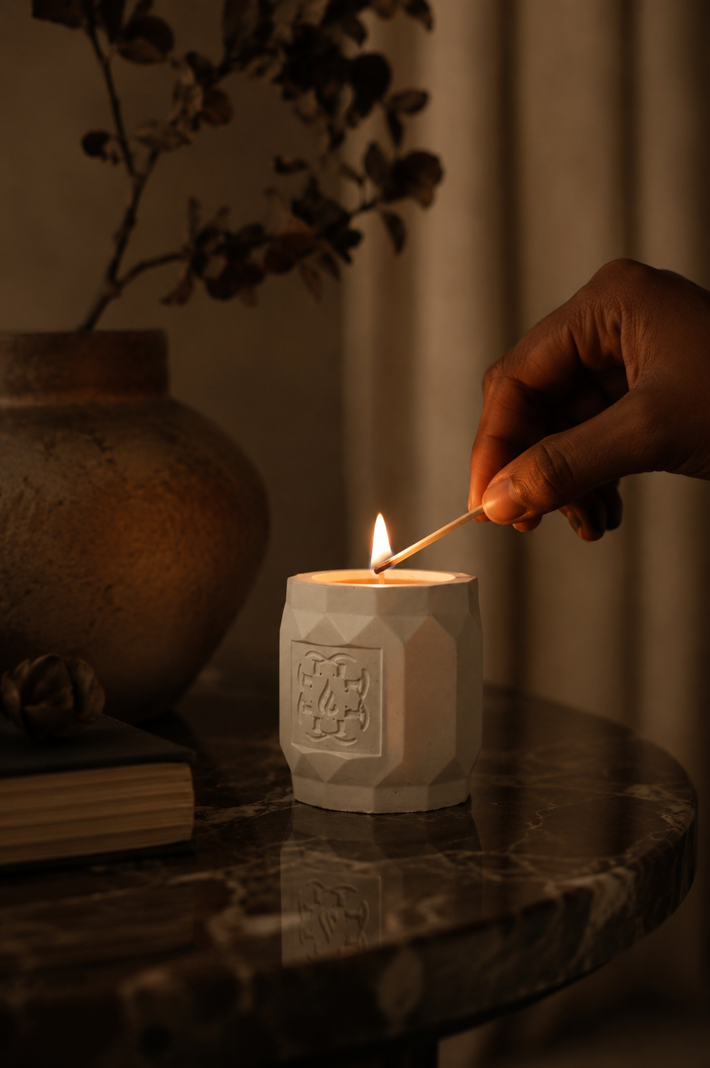 Marble stone scented candle | Jardin d