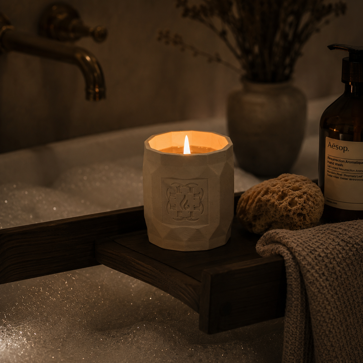 Tale of Twelve | Structural Scented Candle in Sandstone mineral Composite - Image 2