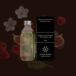 home fragrance refill with figue, musk and raspberry. Created in Bordeaux Flamme delixir