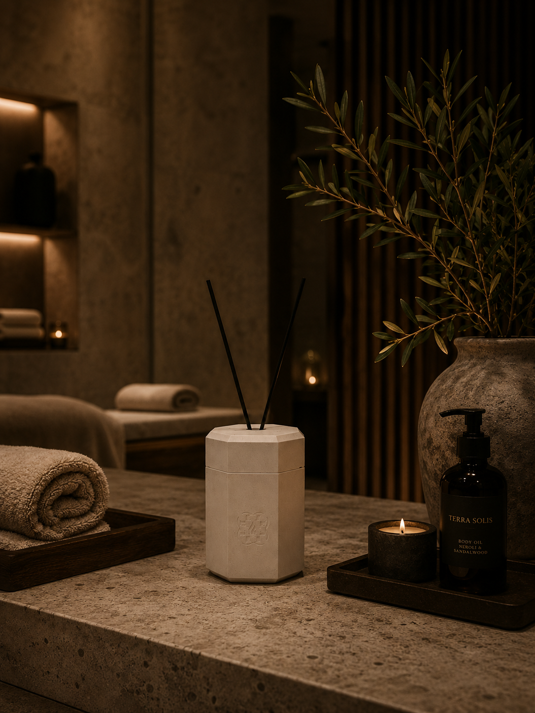 Octave | Architectural Fragrance Diffuser in Marble Mineral Composite - Image 1
